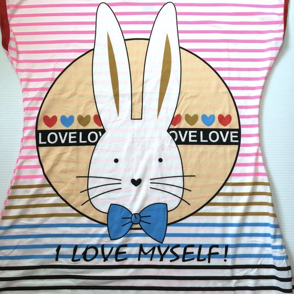Betsy Bunny Printed Lounge Dress Sleepshirt - Picture 6 of 8